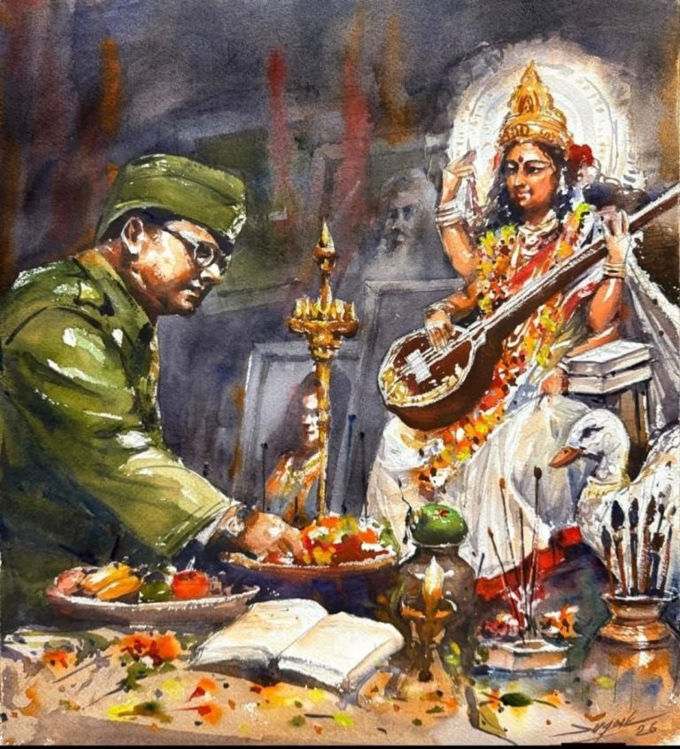 जब नेताजी ने अंग्रेजों से लड़कर किया मां सरस्वती की पूजा का आयोजन